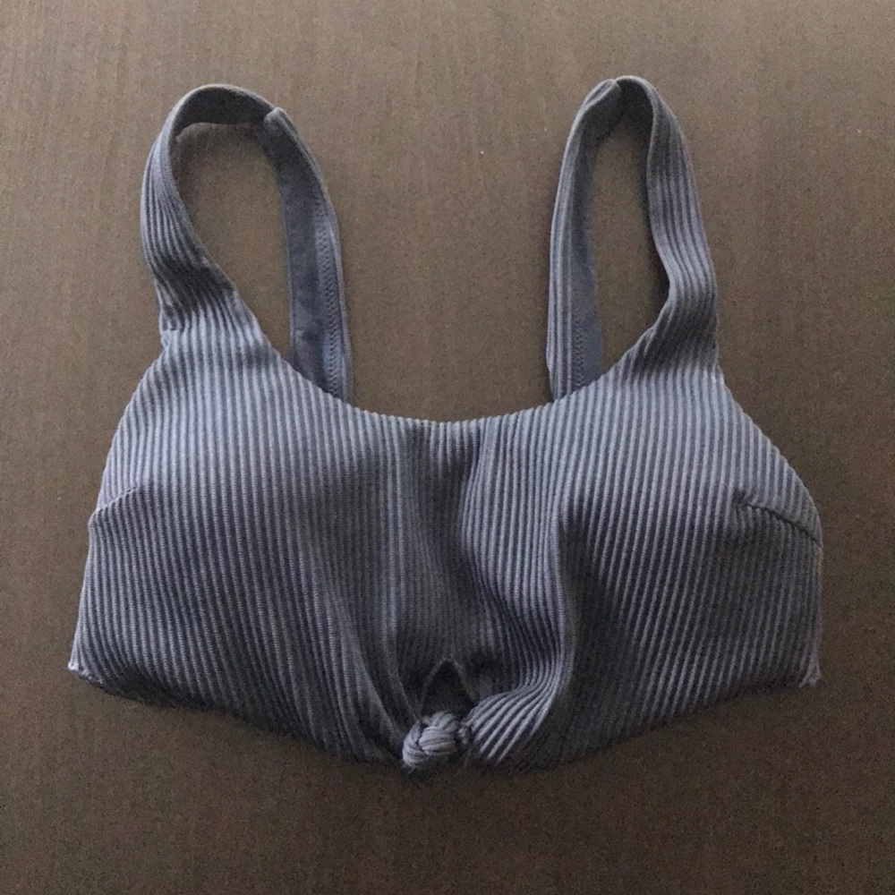 Hollister Ribbed Knotted scoop swim top